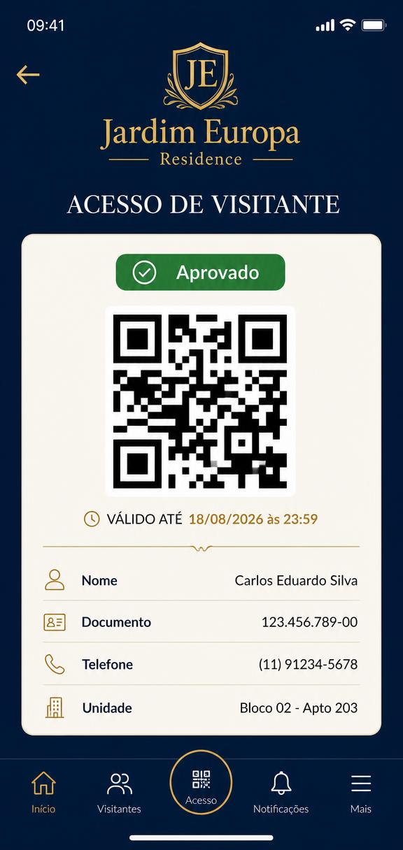 Tela 3 do aplicativo Jardim Europa Residence